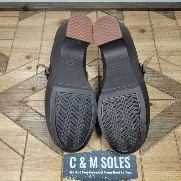 Crocs 203631 Sarah Espresso Croslite Slip On Mule - Picture 6 of 9